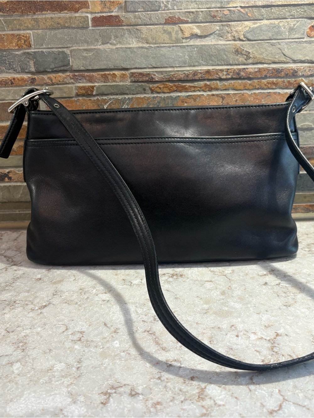 Vintage Coach Black Soft Shoulder Bag